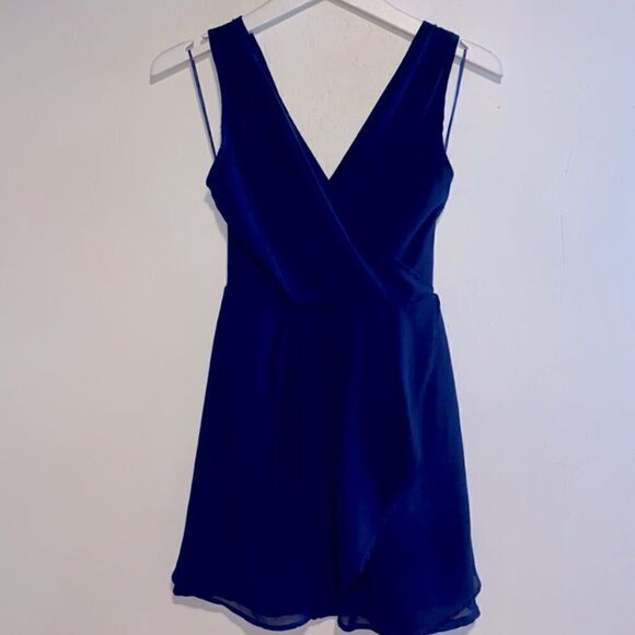 Tobi Navy Blue Cross Back Mini Dress - Picture 8 of 10